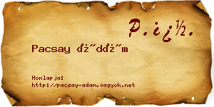 Pacsay Ádám névjegykártya